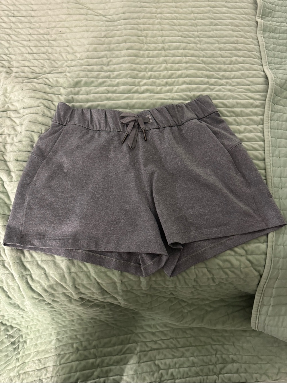 lululemon  Gray Athletic Drawstring Shorts pristine condition